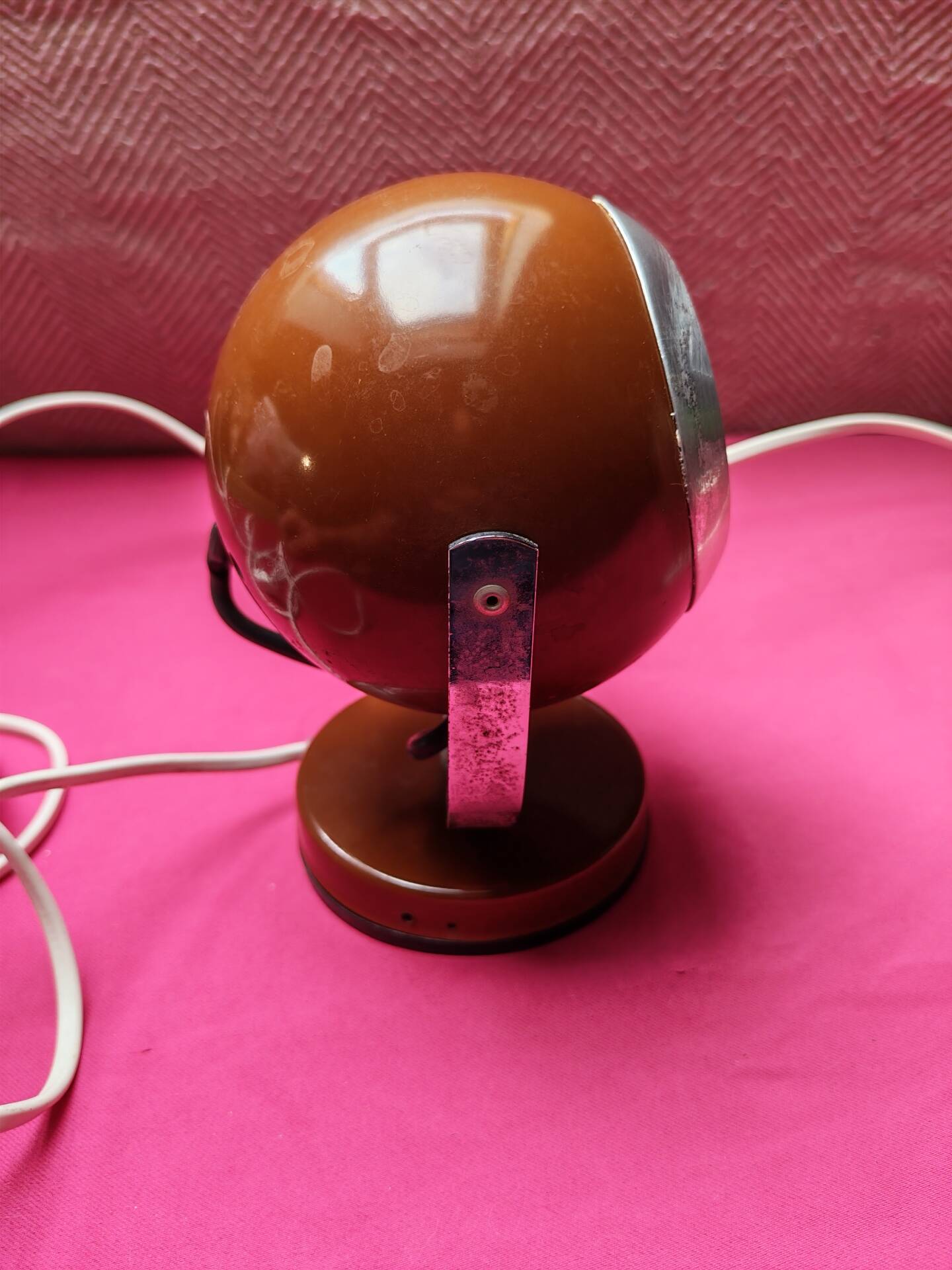 Brown vintage eyeball lamp Space Age – 1970s