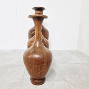 Vintage wooden vases by Maurice Bonami, set of 3, 1970s