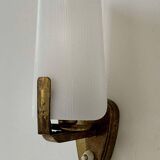 Vintage brass and Perspex wall light, Italy 1960