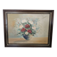 Tableau Huile sur toile Bouquets de roses Fleurs tulipes signé Hire