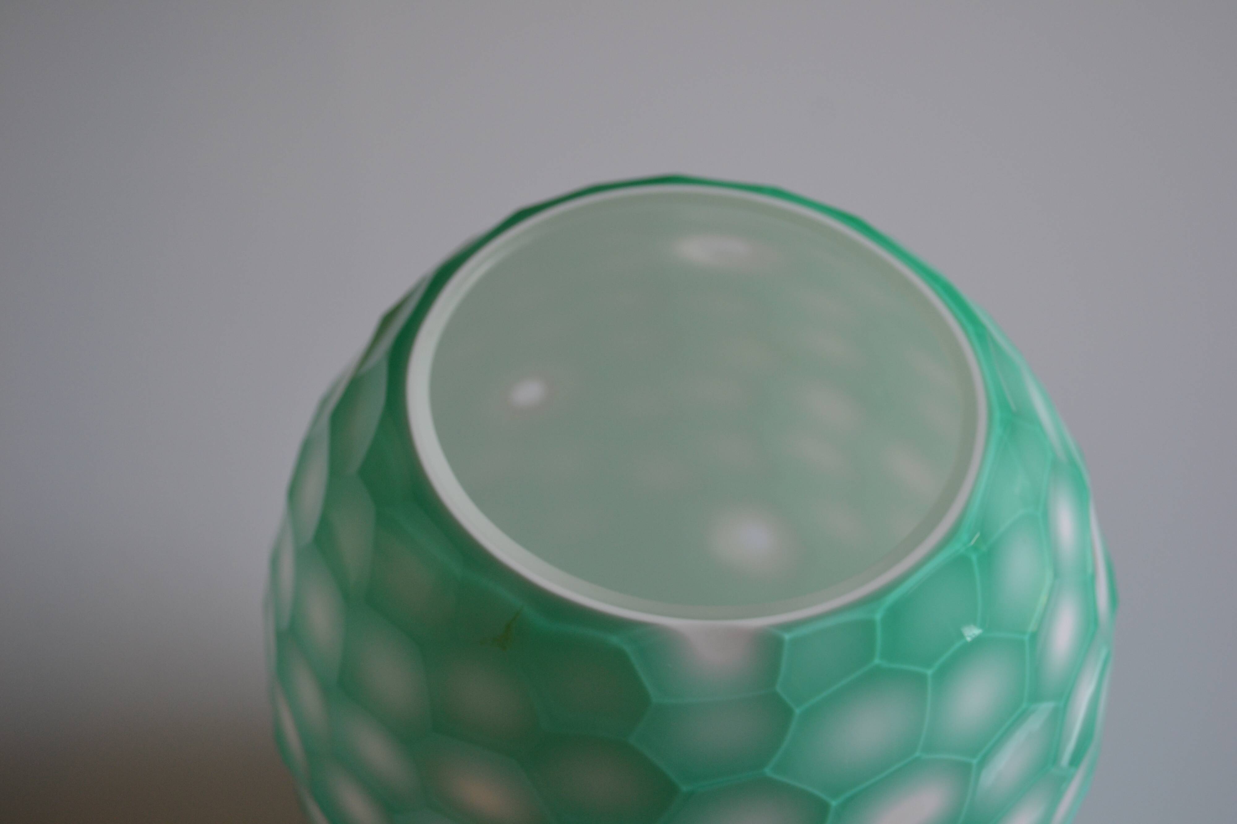 Celadon size multilayer glass vase