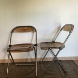 Vintage folding chairs smoked Plexiglas