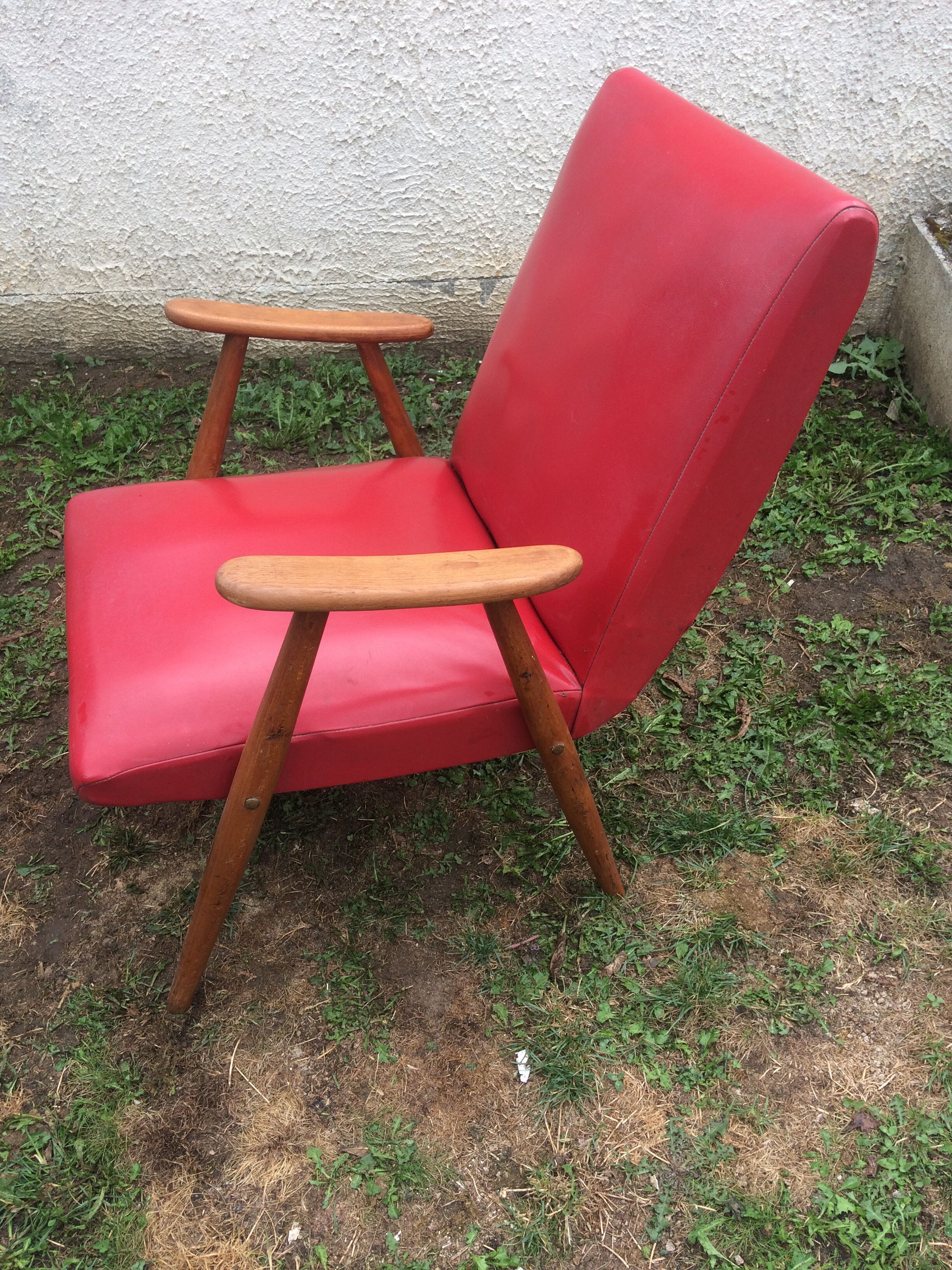 Vintage red armchair