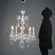 Antique Bohemian crystal chandelier with 8 lights, 20th century.