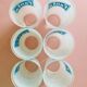 6 verres vintage fanta blanc et bleu