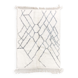 Berber carpet beni ouarain ecru black patterns 250x180m