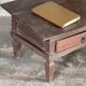 Petit écritoire table basse ancienne indonésienne en teck H33 40,5x55