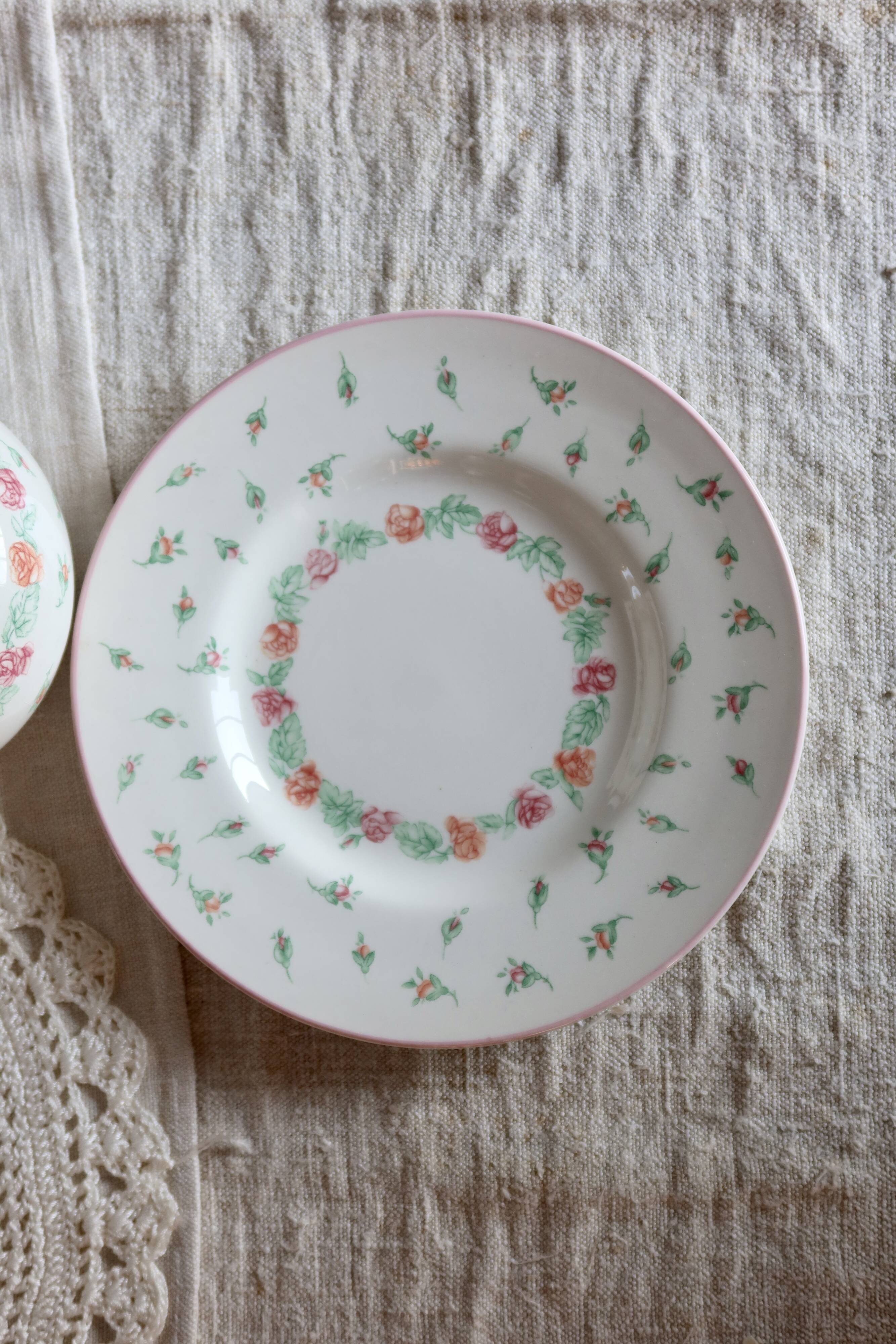 Pot à lait vintage en porcelaine anglaise Laura Ashley - Motif Rosebud