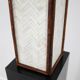 Paire de lampes en os et rotin