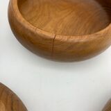 Lot of 4 bowls in Scandinavian teak teak style