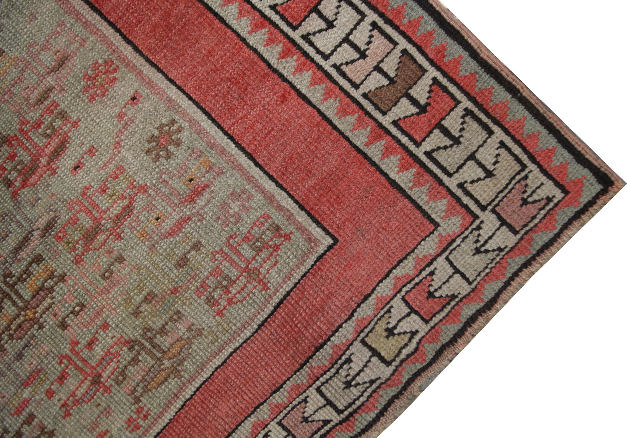 Antique caucasian handwoven wool karabagh rug 1880 79x144cm