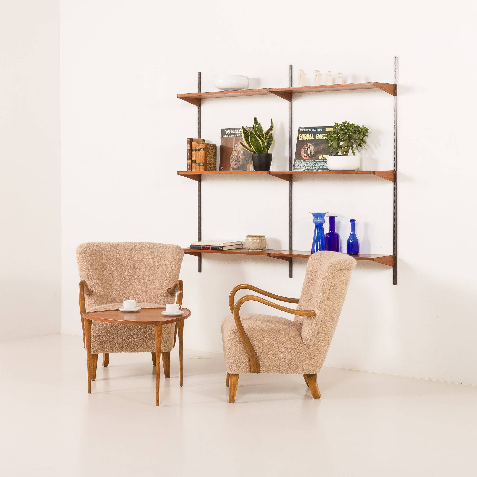 Kai Kristiansen shelving unit, set of 6 shelves, FM Møbler, Denmark 1960s