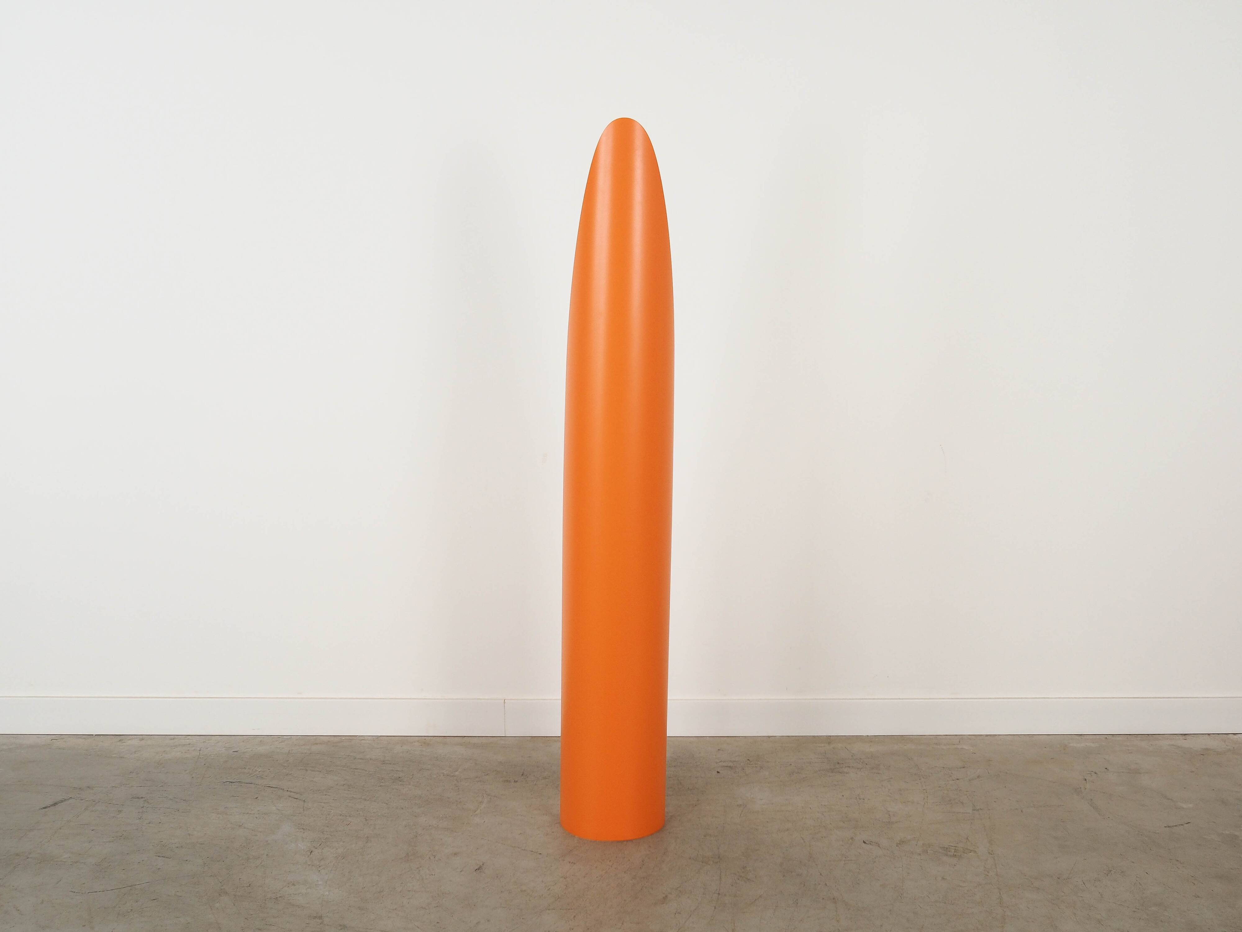 Orange ‘Lipstick’ mirror, Italian design, 1970s, designer: Rodolfo Bonetto