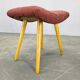 Pair of mid-century maple stools from the 1960s, Czechoslovakia.