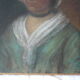 Portrait pastel woman maroufle on canvas early 19th century