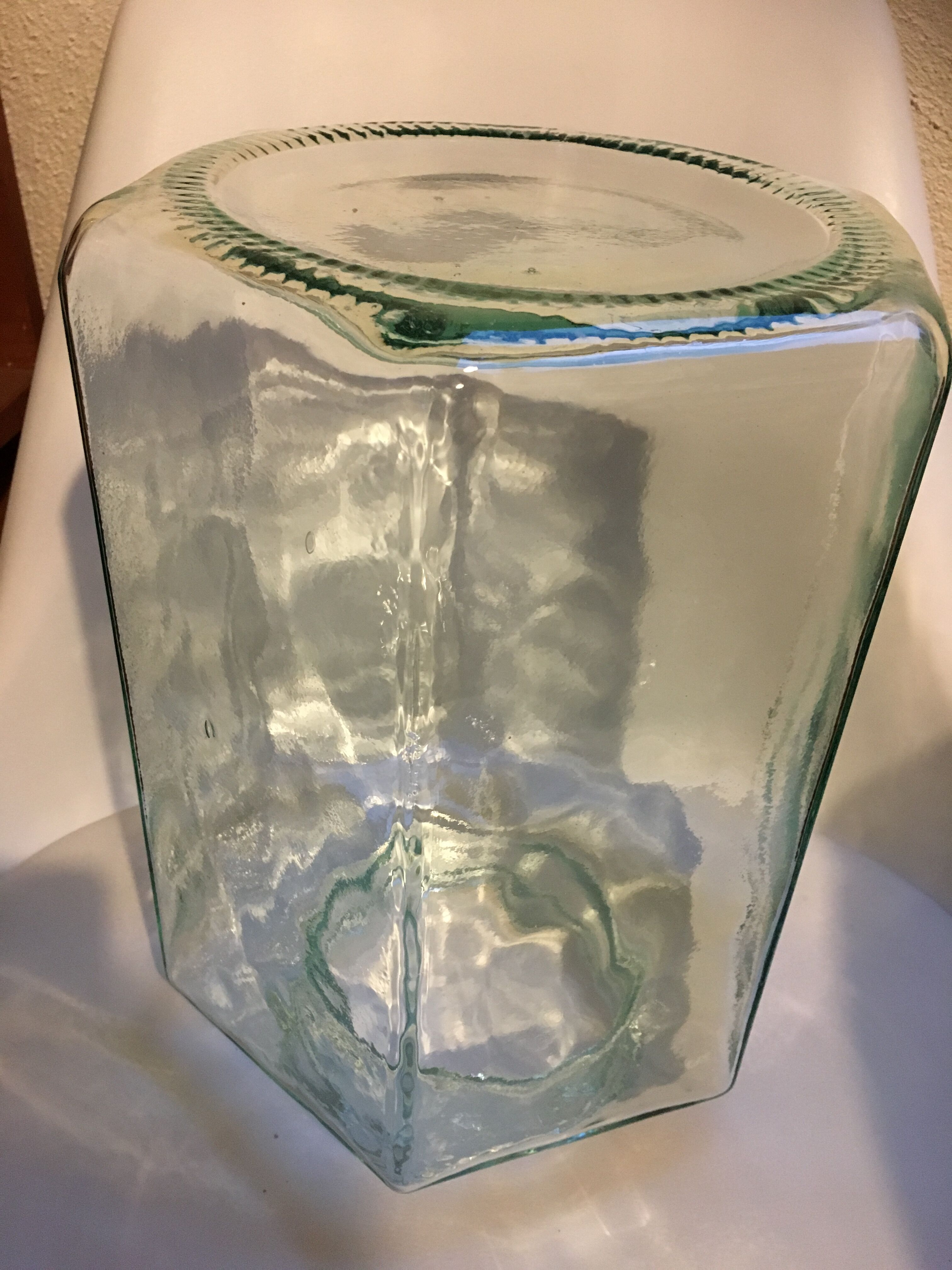 Former large hexagonal glass jar