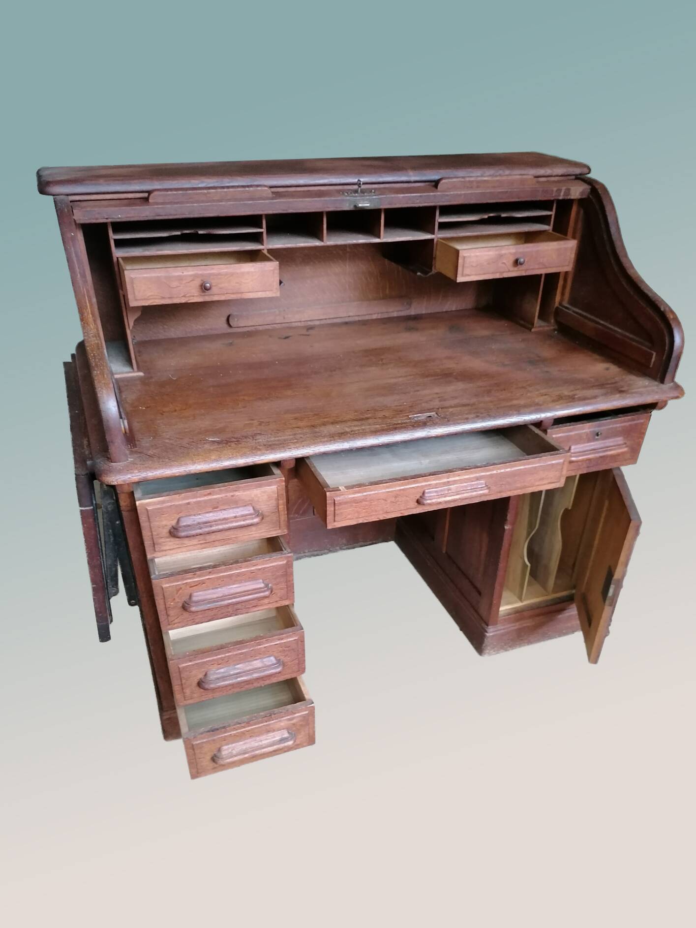 American solid wood roller desk
