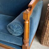 Vintage Velvet Jean Roche Bois Sofa