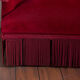 Red velvet bench