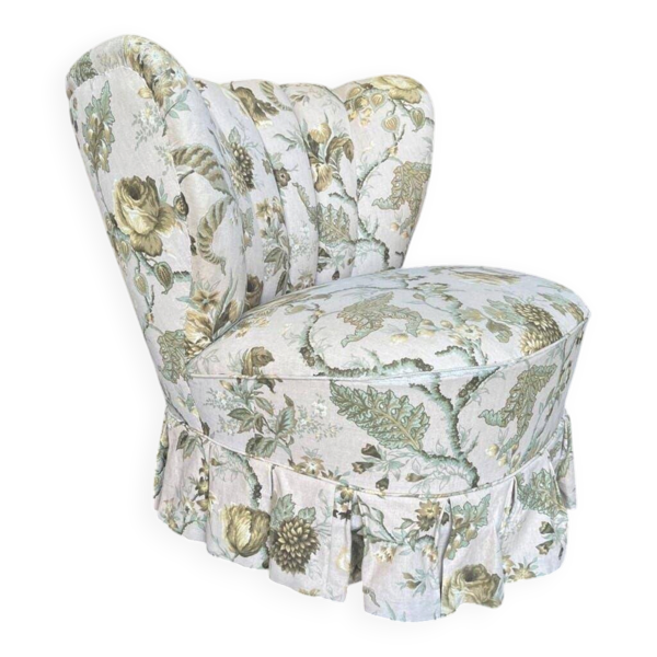 Fauteuils/chaises cocktail vintage à motifs floraux