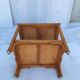 Bedside shelf in vintage wicker rattan
