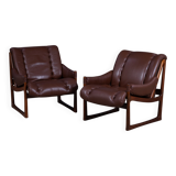 Mid-Century Armchairs in Rosewood by Torbjørn Afdal for Nesjestranda Møbelfabrikk, 1960s, Set of 2