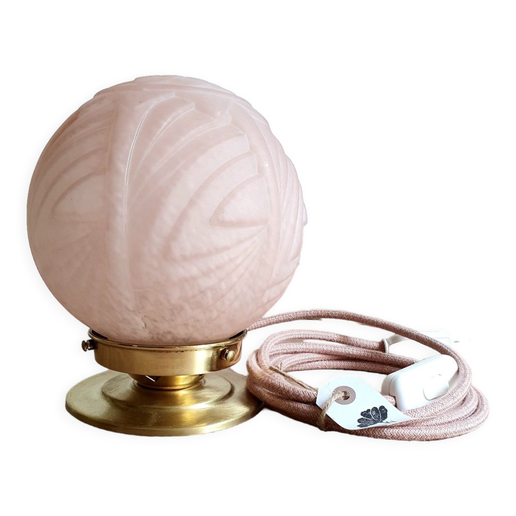 Pink art deco table lamp
