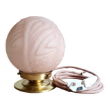 Pink art deco table lamp