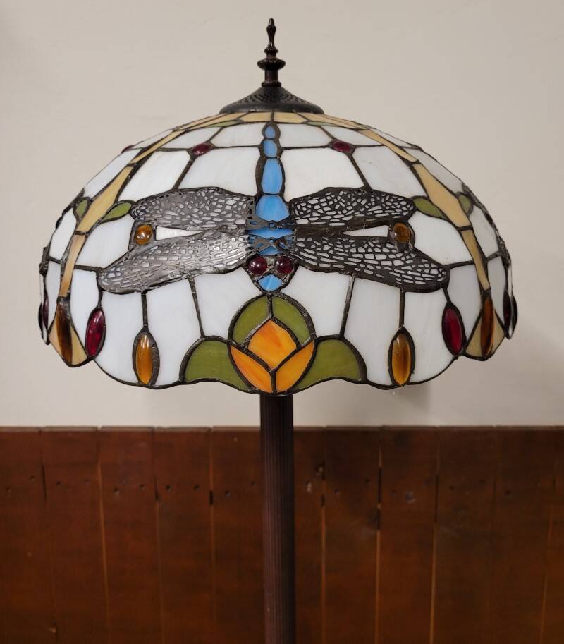 Round Tiffany floor lamp Art Deco