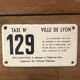 Plaque émaillée de taxi lyonnais