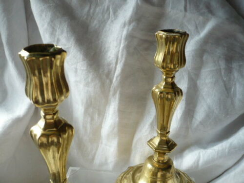 Pair of bronze candlesticks 18th century