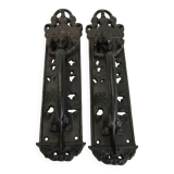 Cast iron dragon door handle 30cm pair