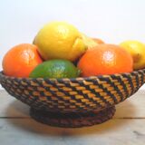 Wicker fruit bowl