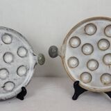 4 stoneware snail plates