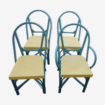 Repainted bamboo chairs