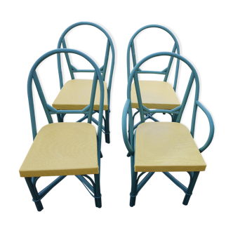 Repainted bamboo chairs