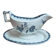 Antique sauce boat Sarreguemines bamboo shape – unlisted blue decoration – ironstone
