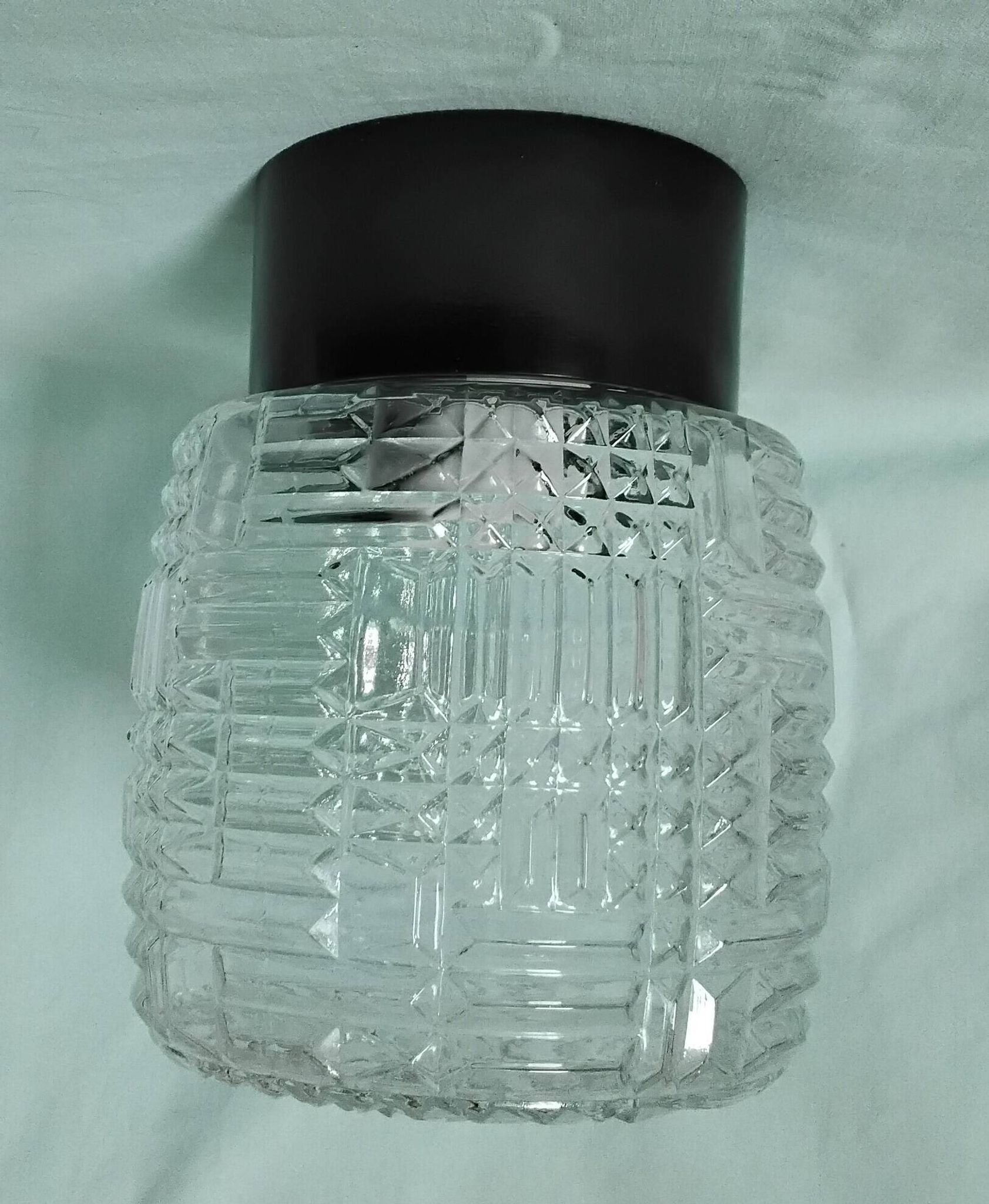 Round glass ceiling light