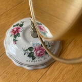 Porcelain flowered table mirror - Bergère de France
