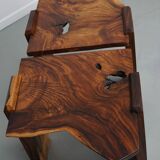 Pair of Vintage Natural Coffee Tables in Walnut, ca 1970/1980