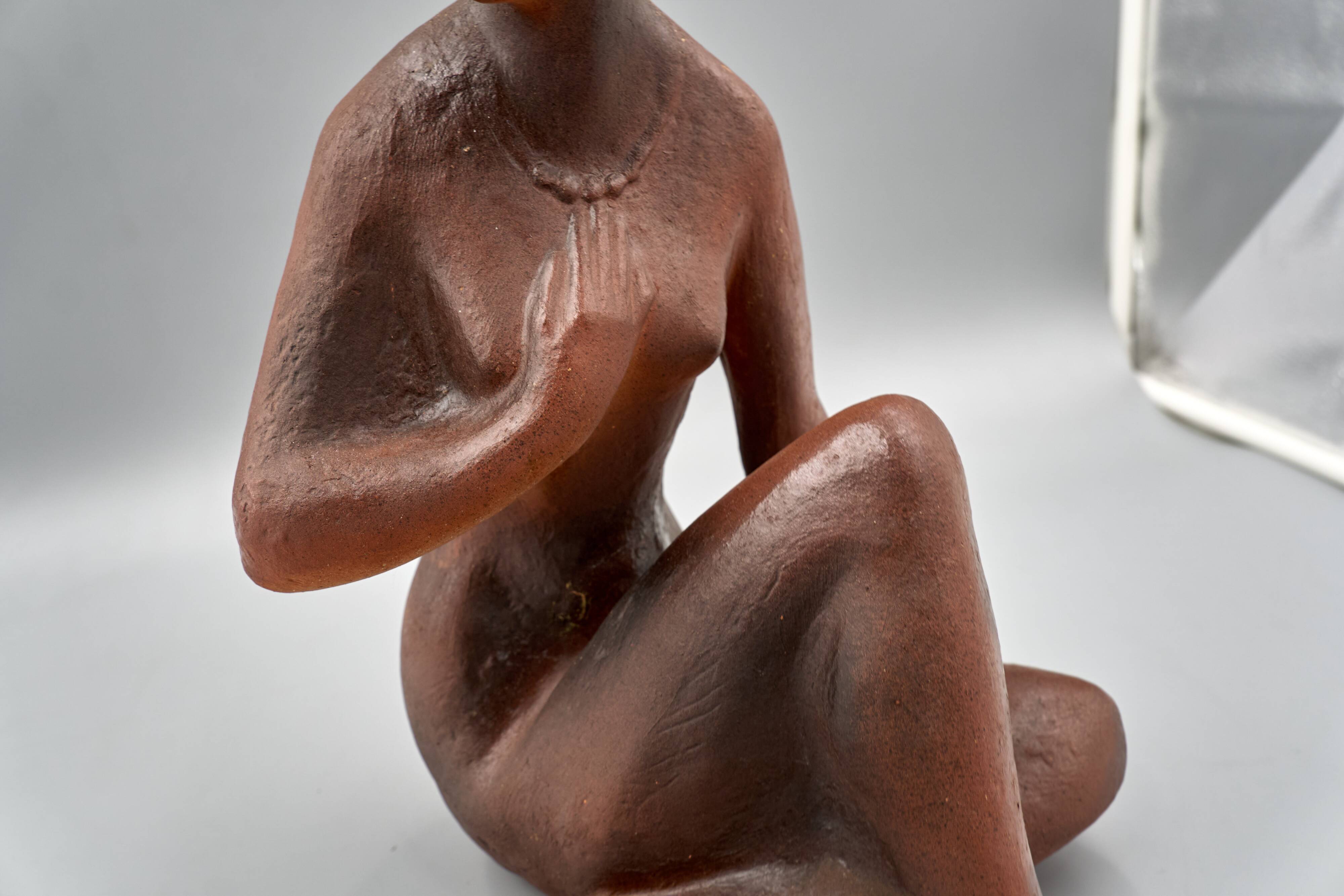 Ceramic Woman Figure, 1982, Czechoslovakia