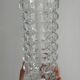 Large clear thick glass vase, heavy vase for large bouquet