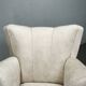 Italian Lounge Armchair in Beech Wood, Newly Upholstered, 1950s