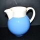 Pitcher vintage in earthenware from Villeroy & Boch Orléans blue decor 1950