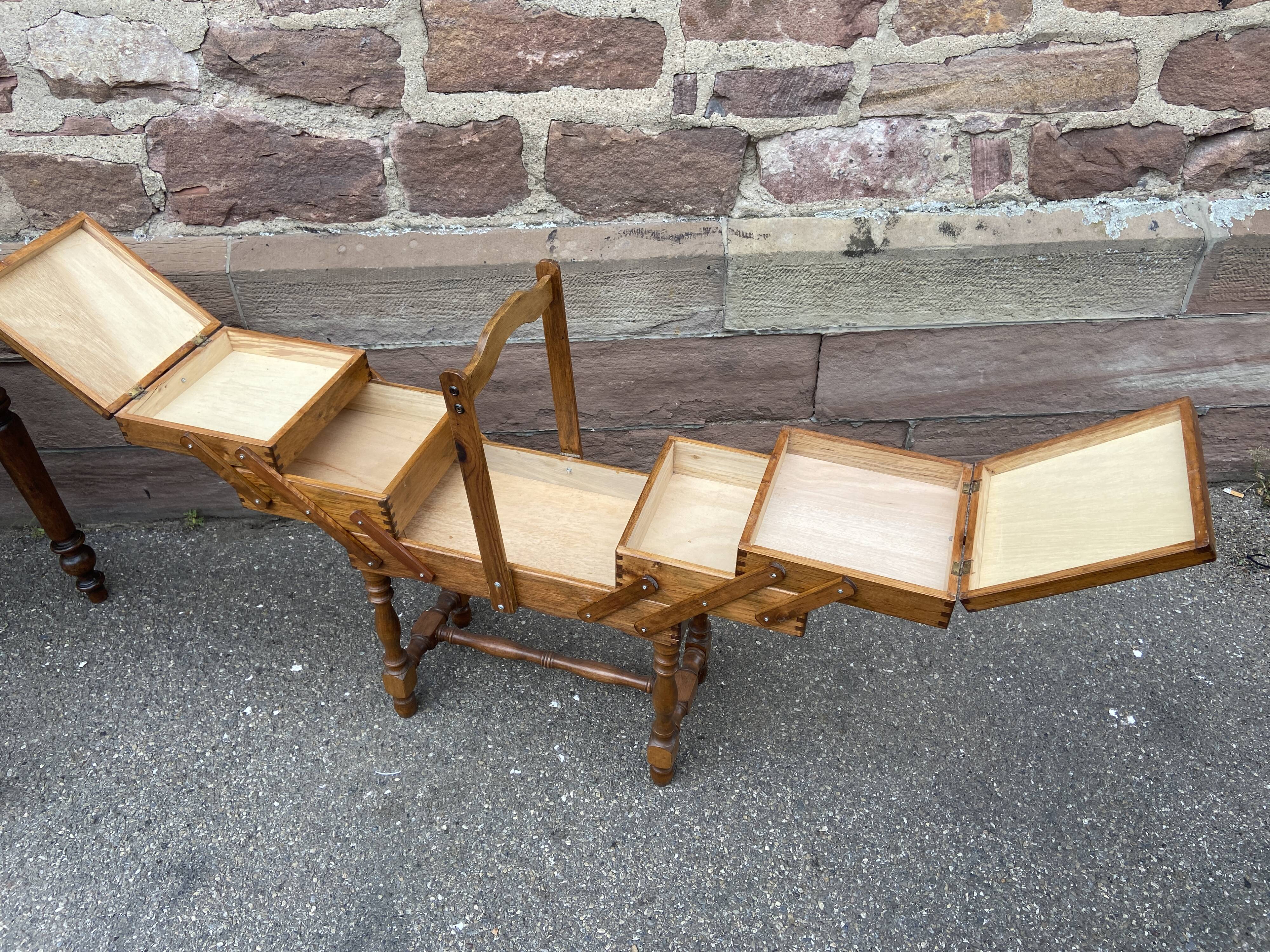 Scandinavian vintage Art Deco worker sewing box sewing box 1950