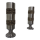 Brutalist German vases in stainless steel, 1960s, set of 2