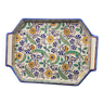 Large Gien earthenware tray with Persian decor, price of the Golf de Saint Cloud 1993
