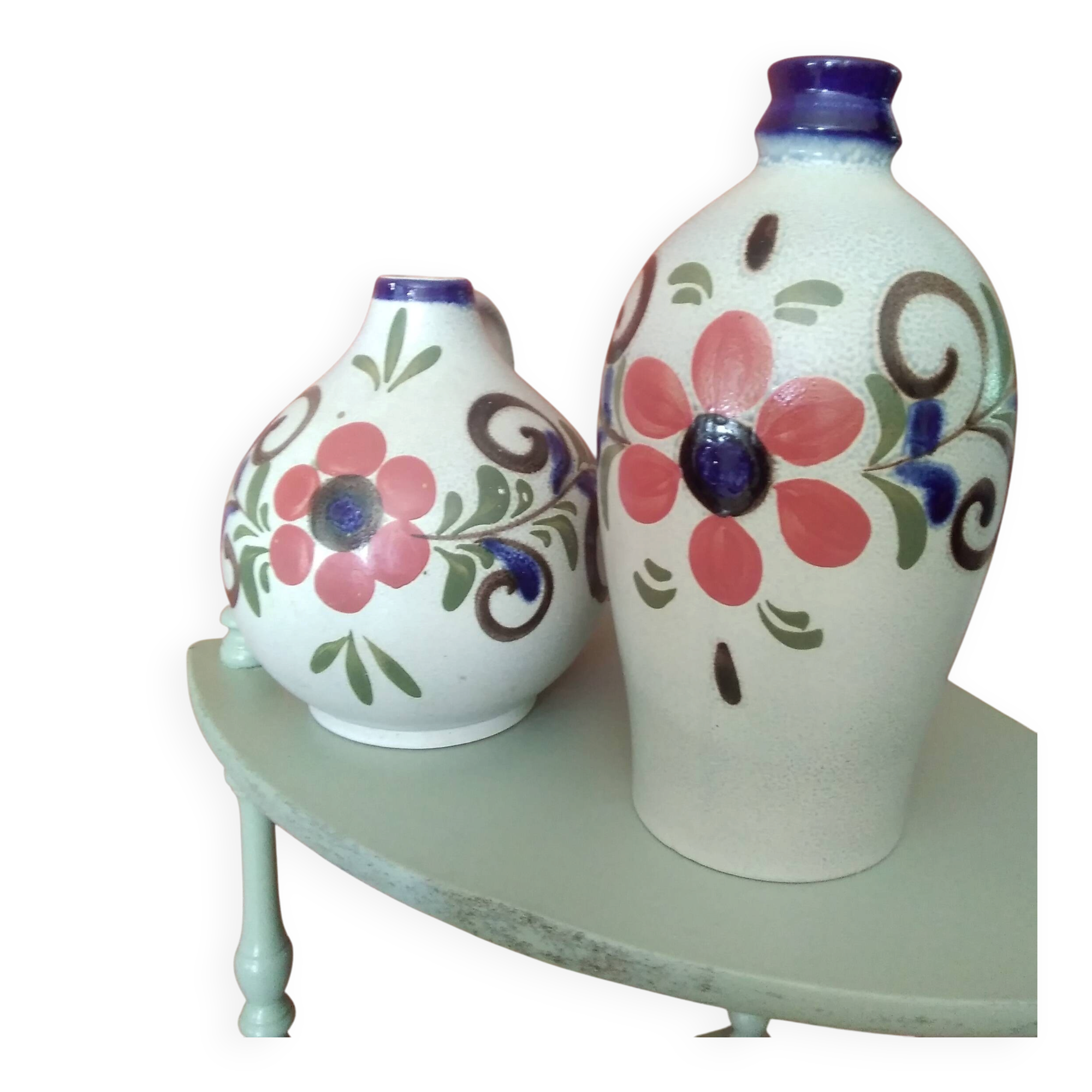 2 hand-painted vases Germany