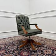 Green English Chesterfield Desk Chair