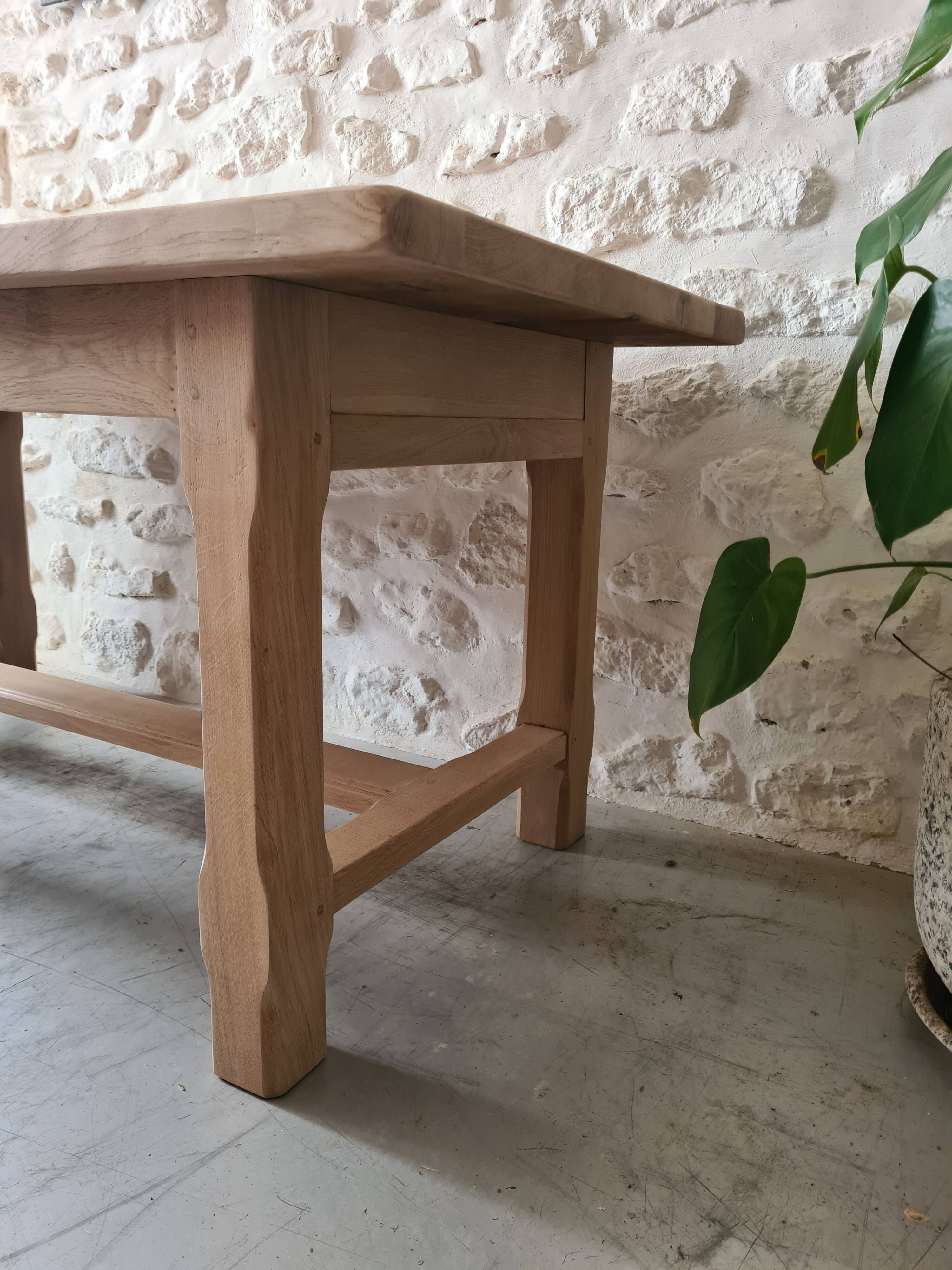 Solid oak farmhouse table